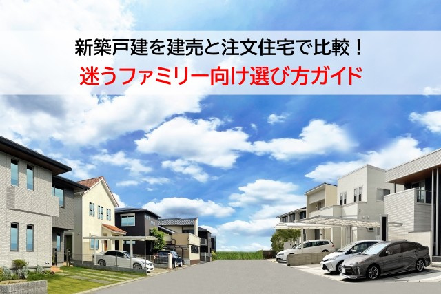 新築戸建を建売と注文住宅で比較！迷うファミリー向け選び方ガイ...の画像
