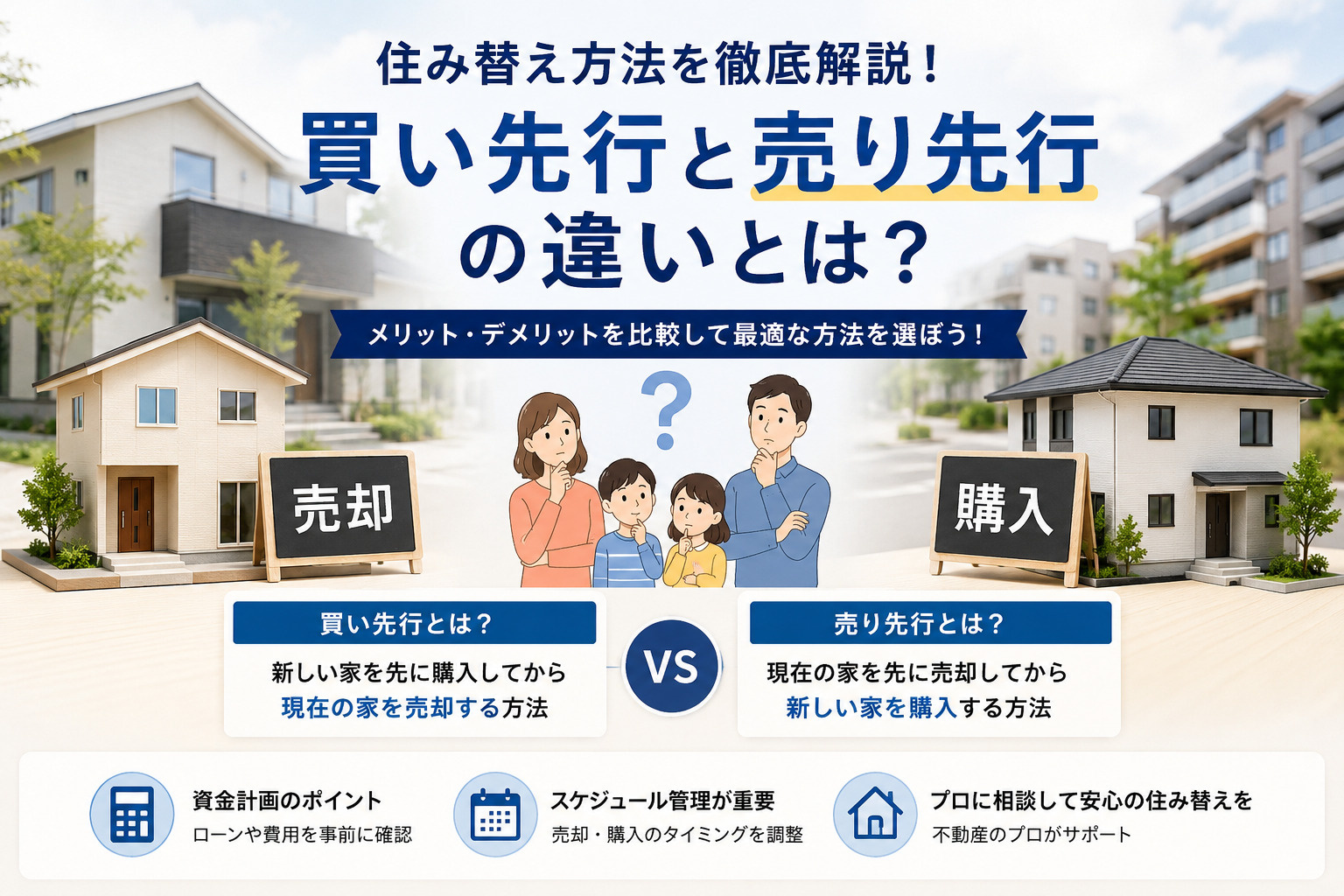 住み替え方法を徹底解説！ 「買い先行」と「売り先行」の違いと...の画像