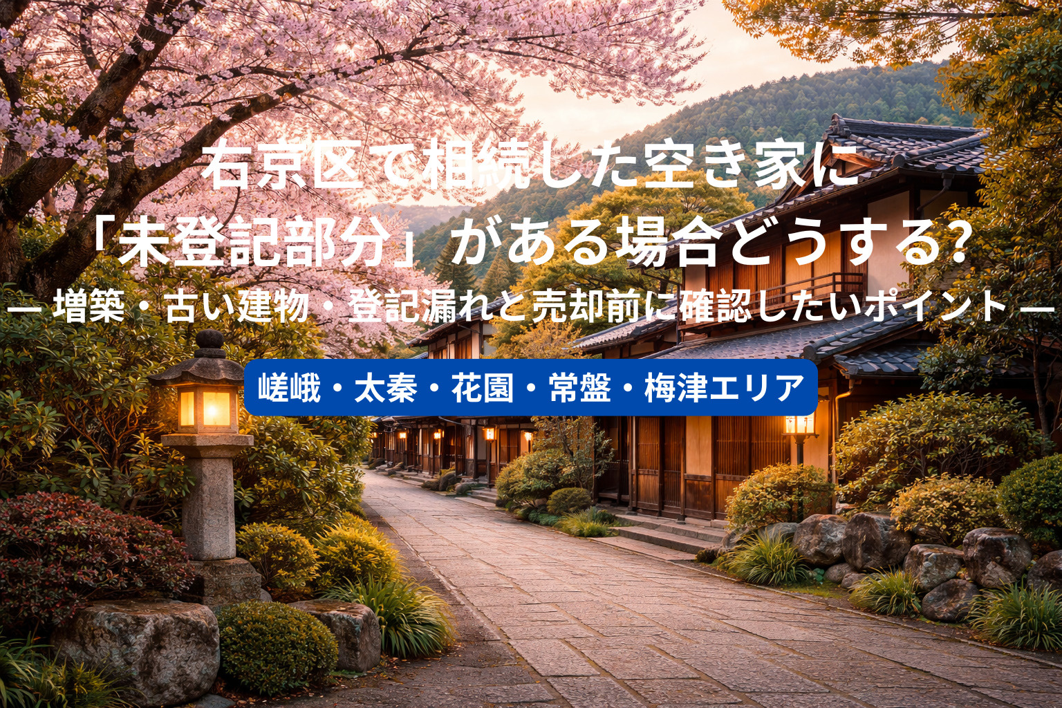 右京区で相続した空き家に「未登記部分」がある場合どうする？ ...の画像