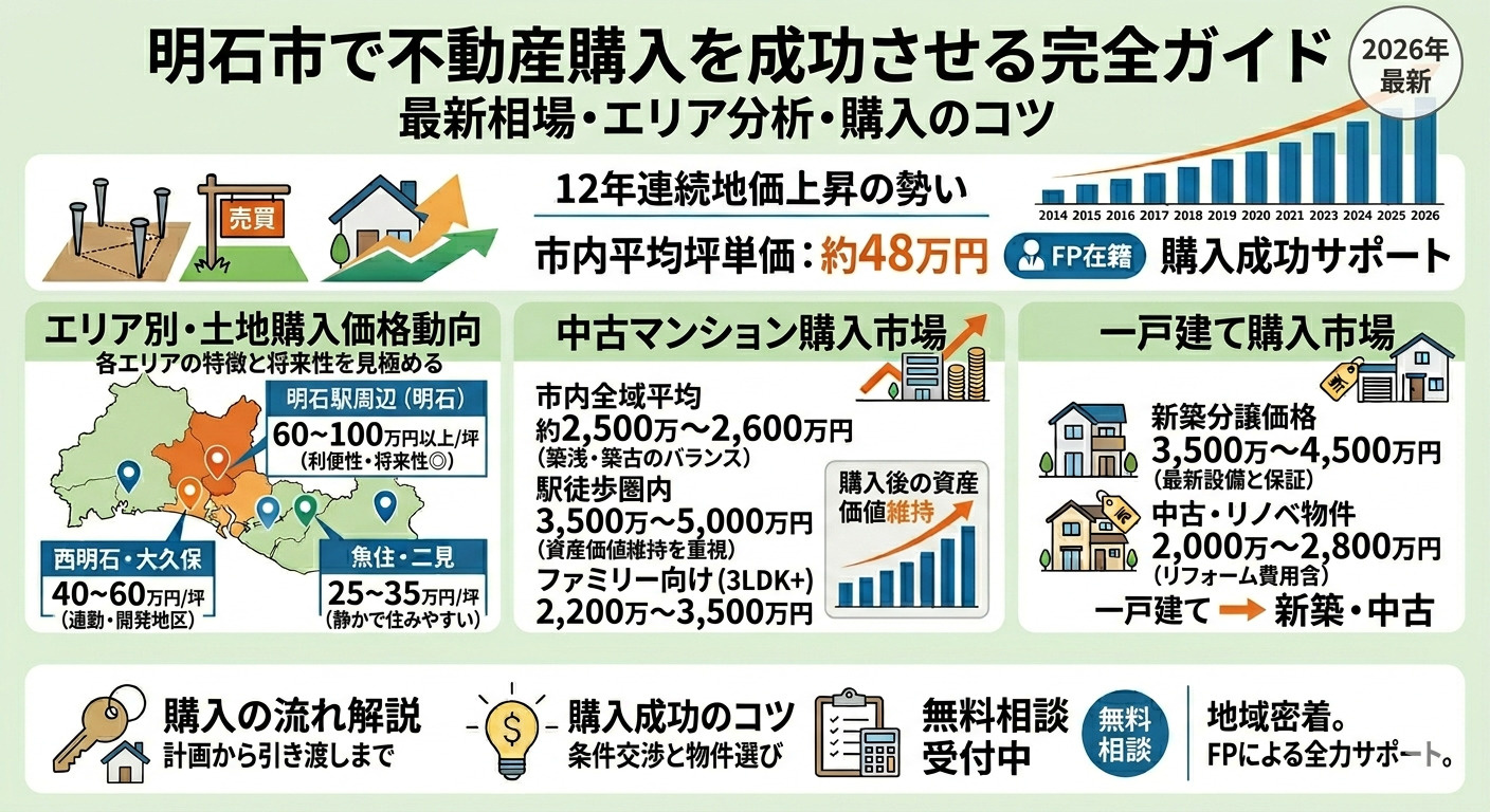 明石市で不動産を購入するなら？エリア・相場・流れを地元プロが...の画像