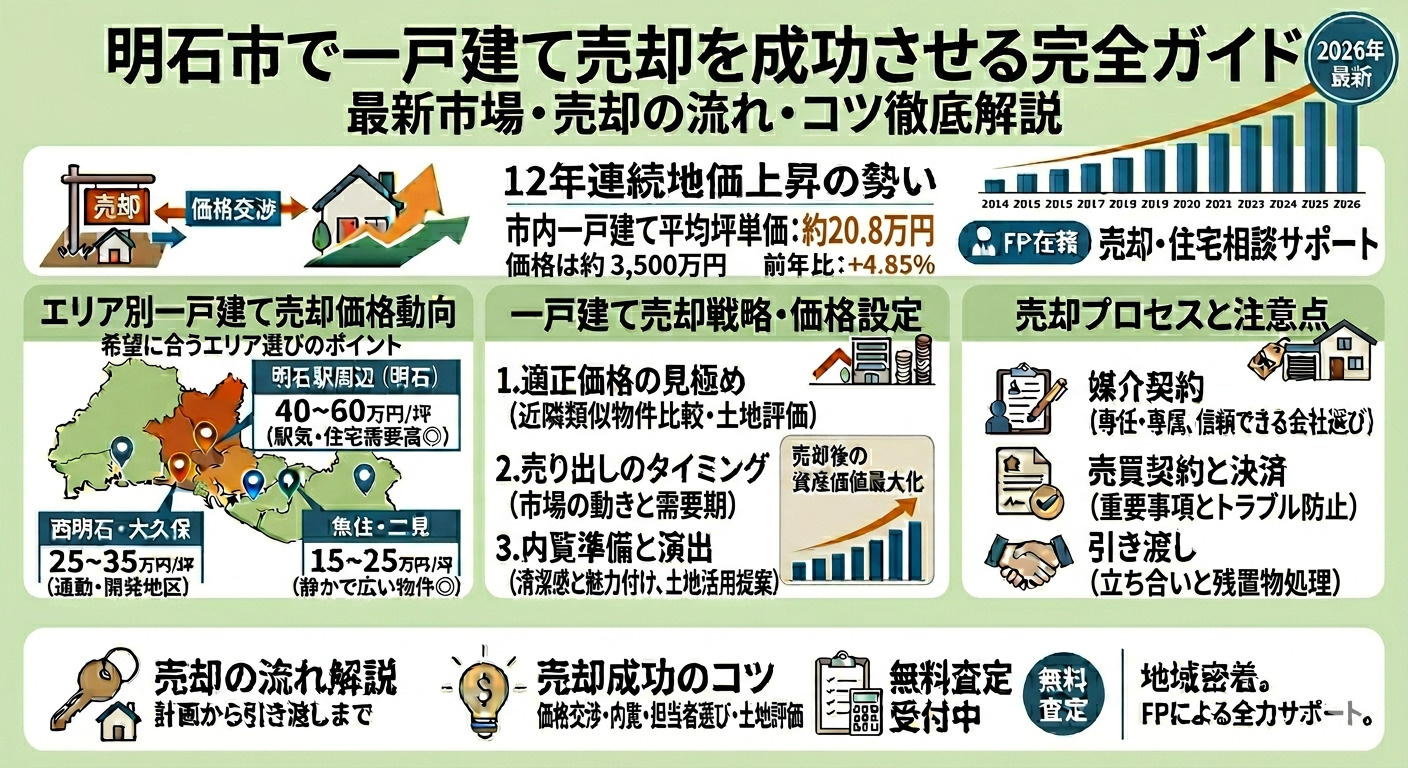 明石市の一戸建て売却完全ガイド｜査定から引渡しまで徹底解説の画像