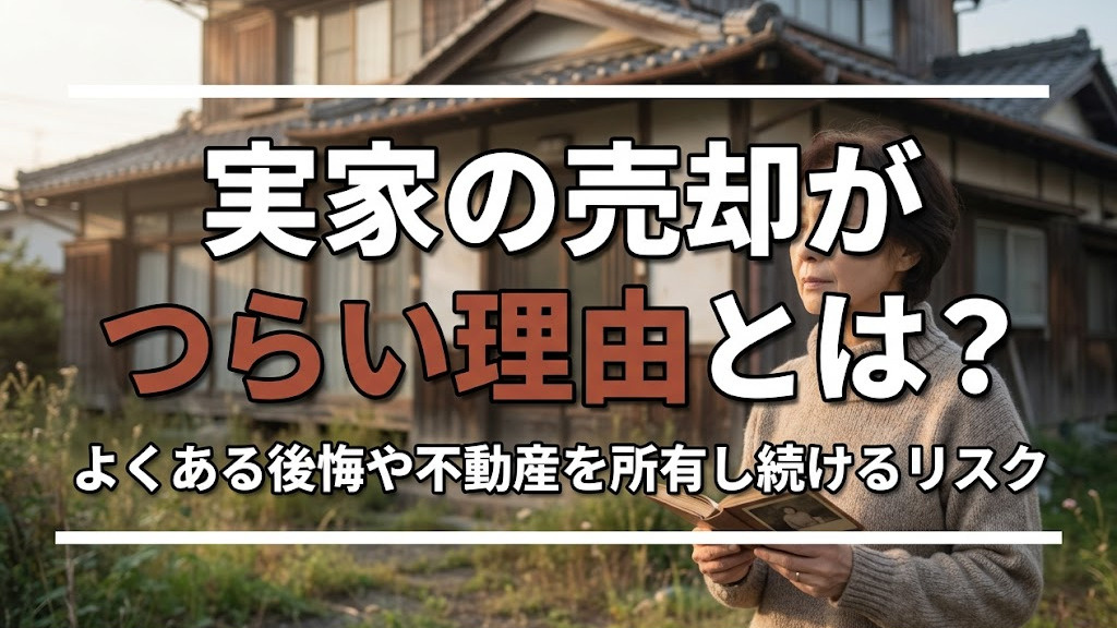 実家の売却がつらい理由とは？よくある後悔や不動産を所有し続け...の画像