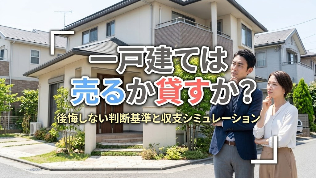 一戸建ては売るか貸すか？後悔しない判断基準と収支シミュレーシ...の画像
