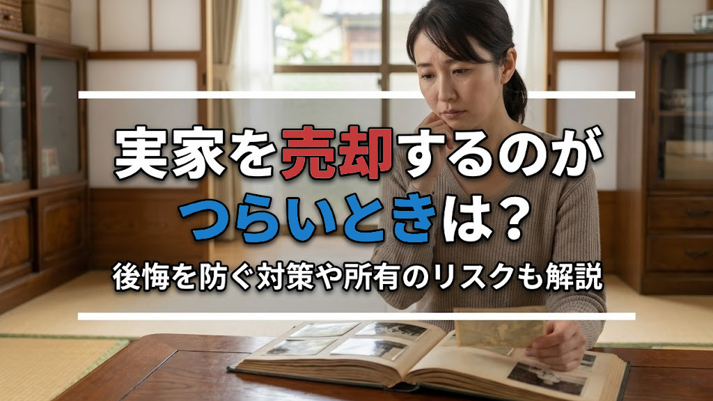 実家を売却するのがつらいときは？後悔を防ぐ対策や所有のリスク...の画像