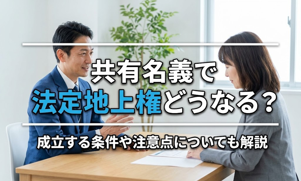 共有名義で法定地上権はどうなる？成立する条件や注意点について...の画像