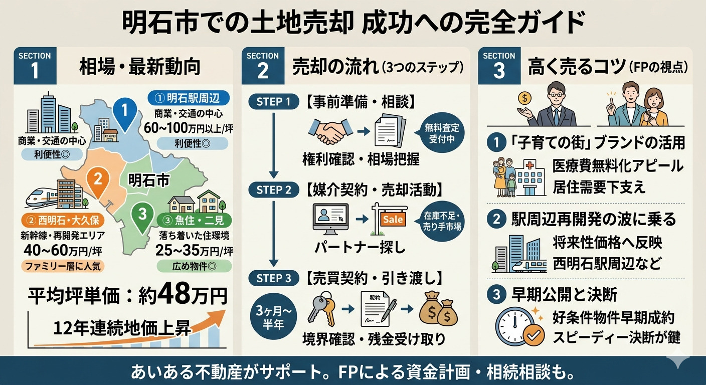明石市のマンションを高く売る方法｜相場・タイミング・成功のコ...の画像