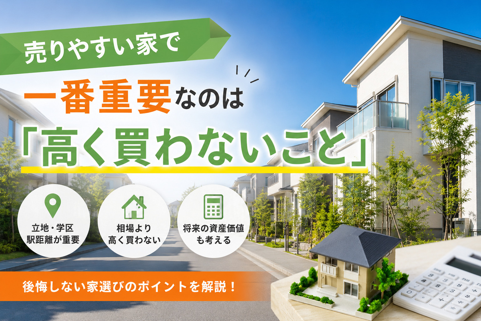 売りやすい家で一番重要なのは「高く買わないこと」の画像