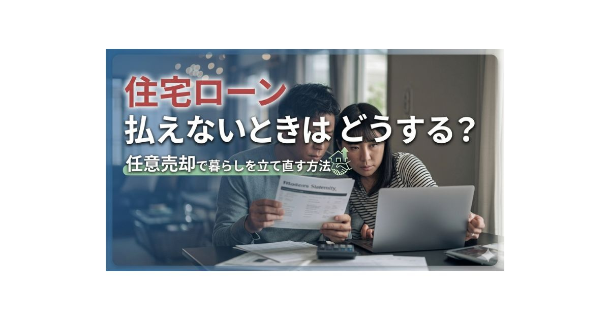 住宅ローン払えないときはどうする？任意売却で暮らしを立て直す...の画像