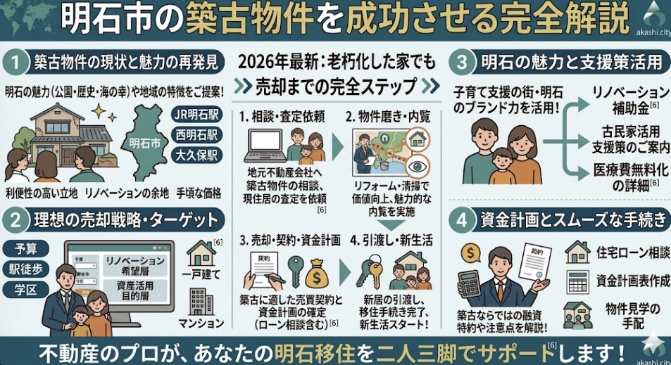 明石市の築古物件でも売却できる？方法・相場・成功のコツを完全...の画像