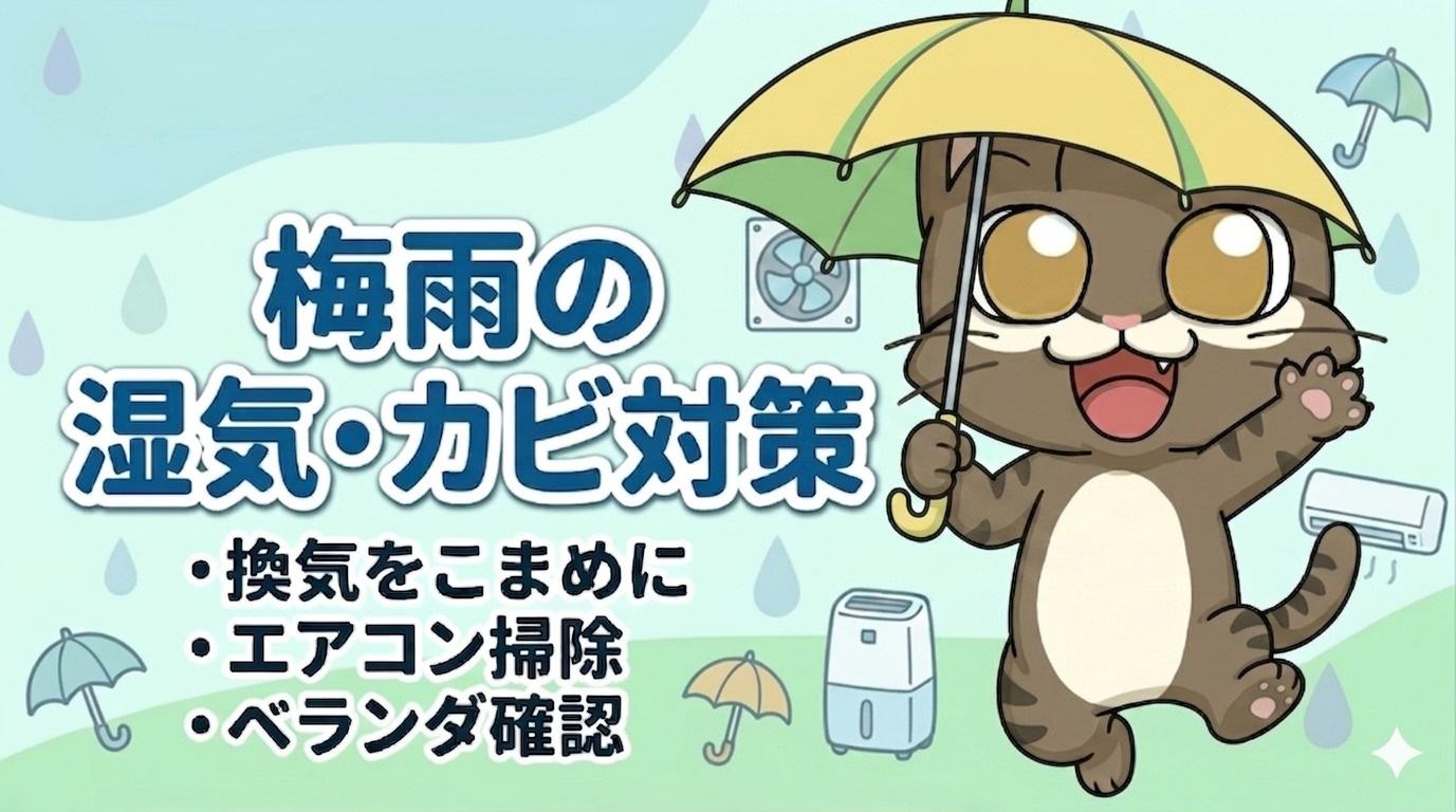 梅雨の湿気・カビ対策の画像
