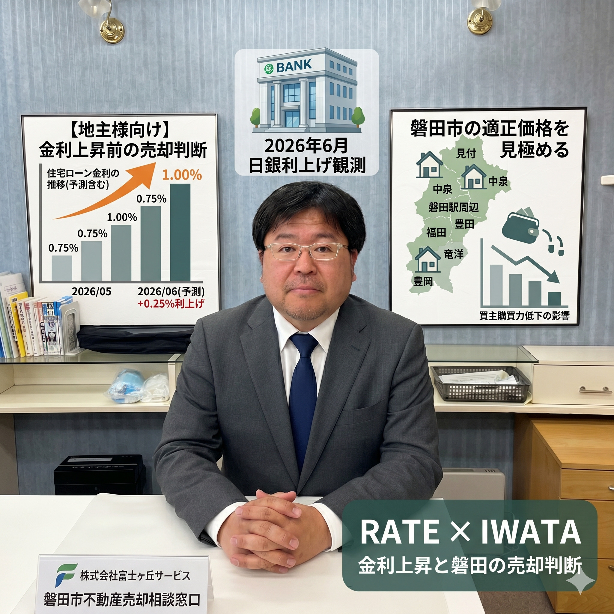 日銀6月利上げ観測と磐田市の不動産売却｜金利上昇が買主の購買...の画像