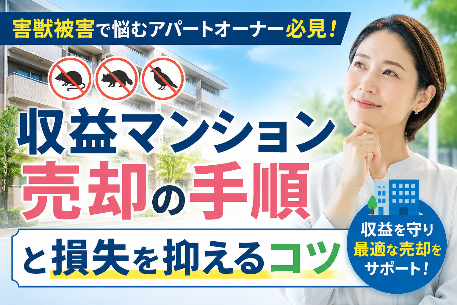 害獣被害で悩むアパートオーナー必見！収益マンション売却の手順...の画像