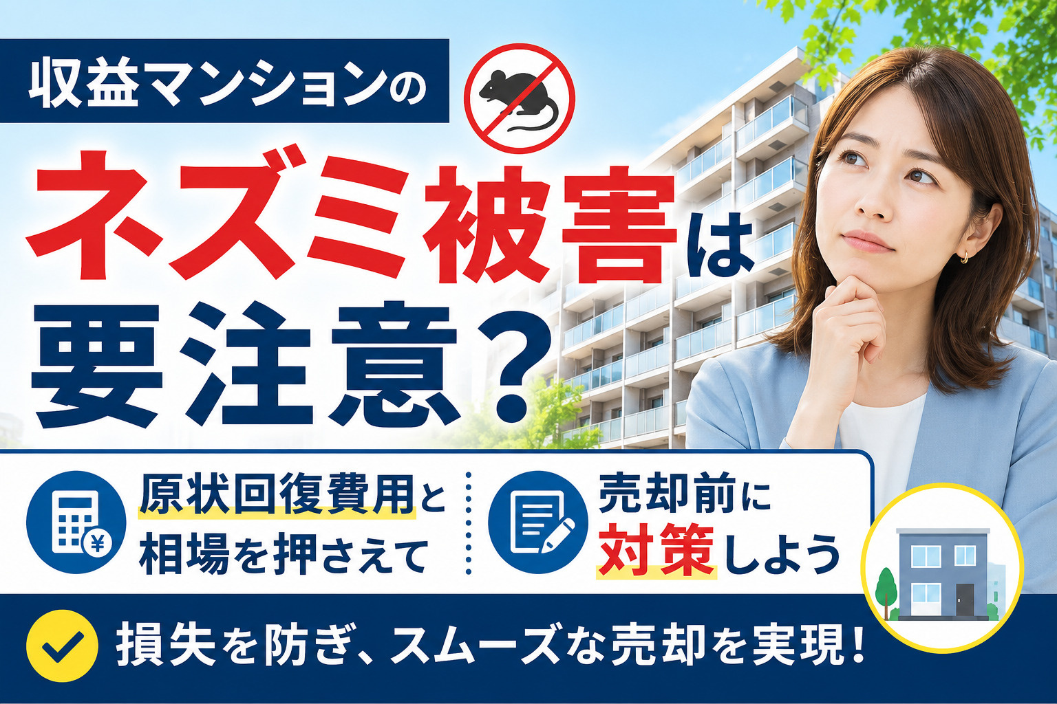 収益マンションのネズミ被害は要注意？原状回復費用と相場を押さ...の画像