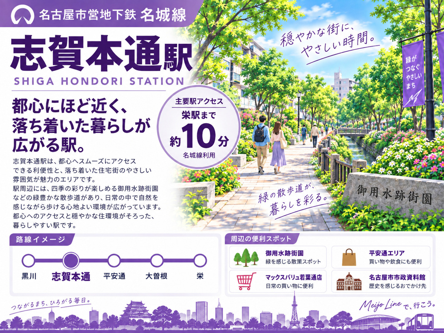 地下鉄名城線「志賀本通駅」は住みやすい？買い物・アクセス・学...の画像