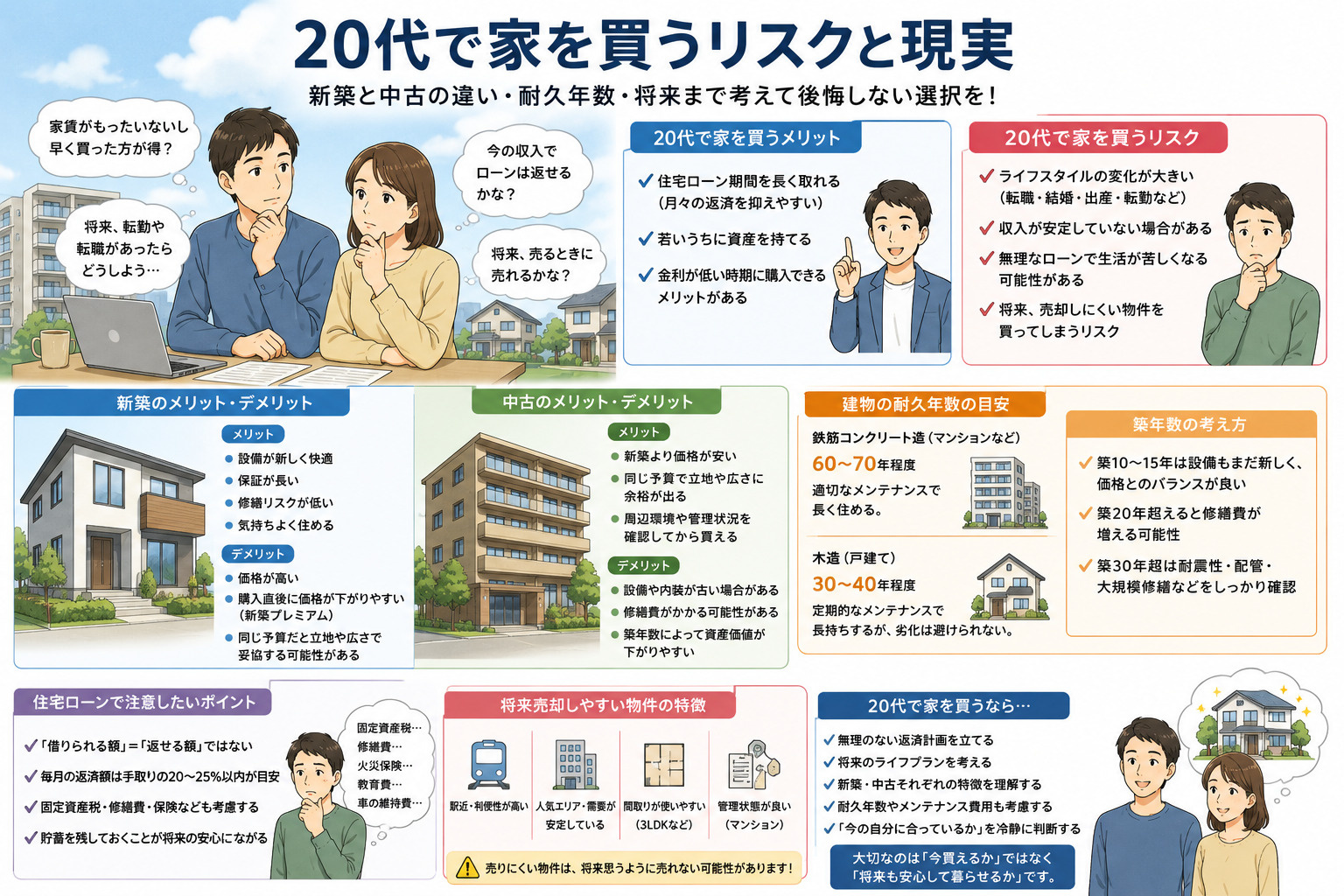 20代で家を買うのは危険？新築・中古の違いや住宅ローンの現実...の画像