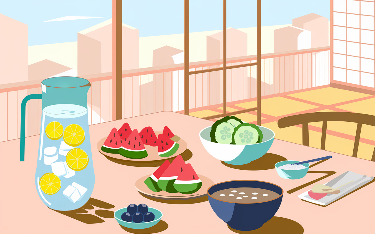 熱中症を食べ物で予防するコツは？毎日の食事でできる熱中症対策...の画像