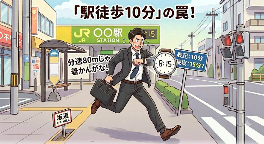 【不動産の闇？】「駅から徒歩10分」を普通に歩くと競歩レベル...の画像