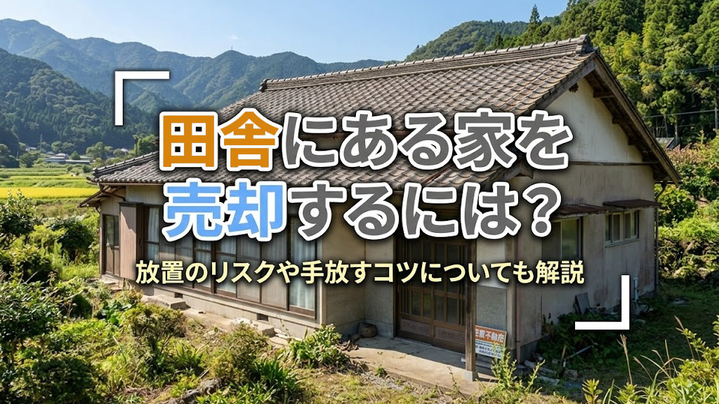 田舎にある家を売却するには？放置のリスクや手放すコツについて...の画像