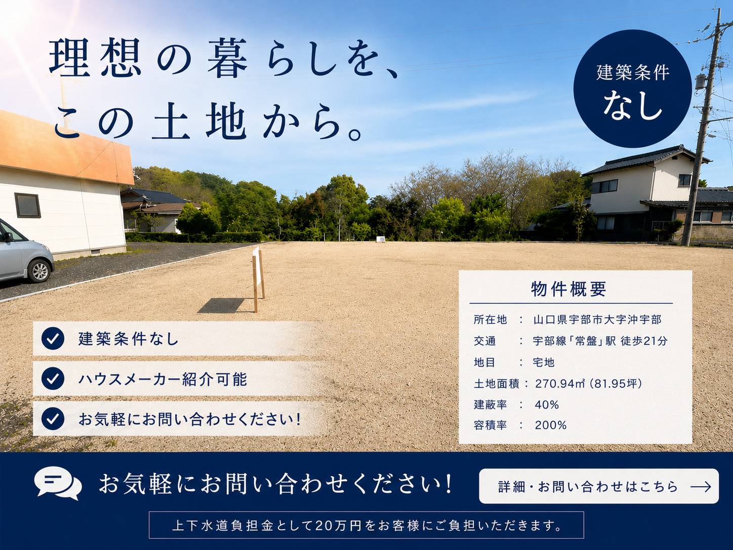 沖宇部の住宅用地です♪の画像
