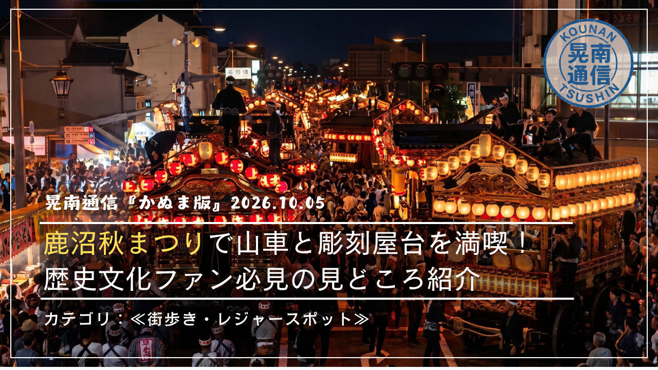 鹿沼秋まつりで山車と彫刻屋台を満喫！歴史文化ファン必見の見ど...の画像