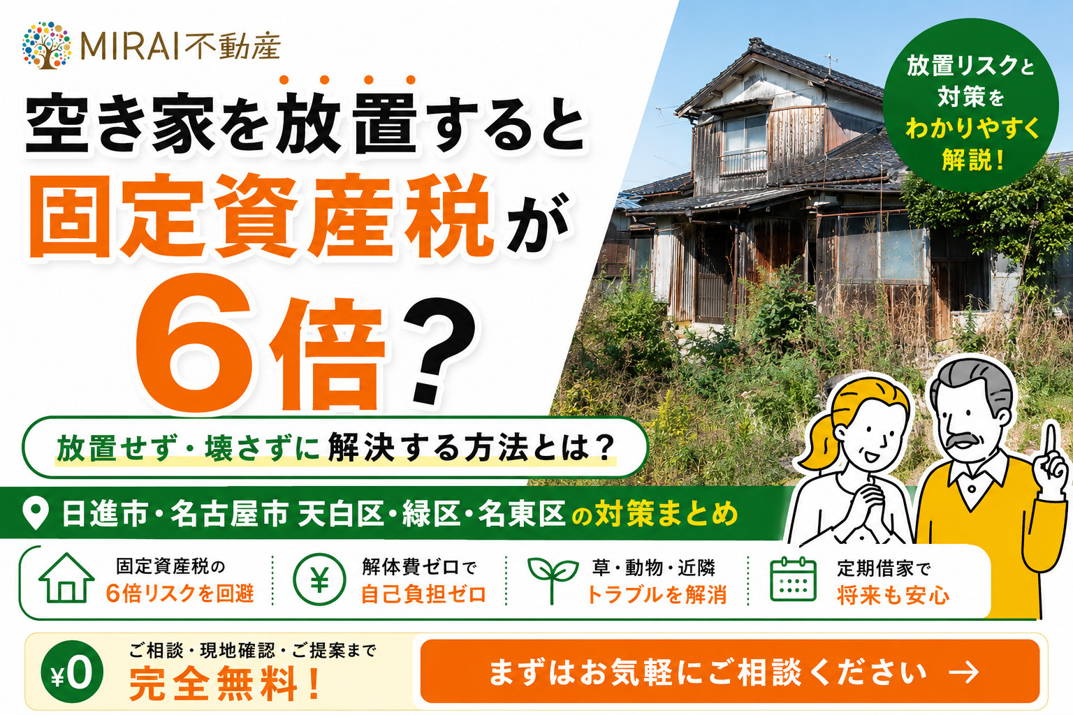 空き家を放置すると固定資産税が6倍？ 【日進市・名古屋市天白...の画像