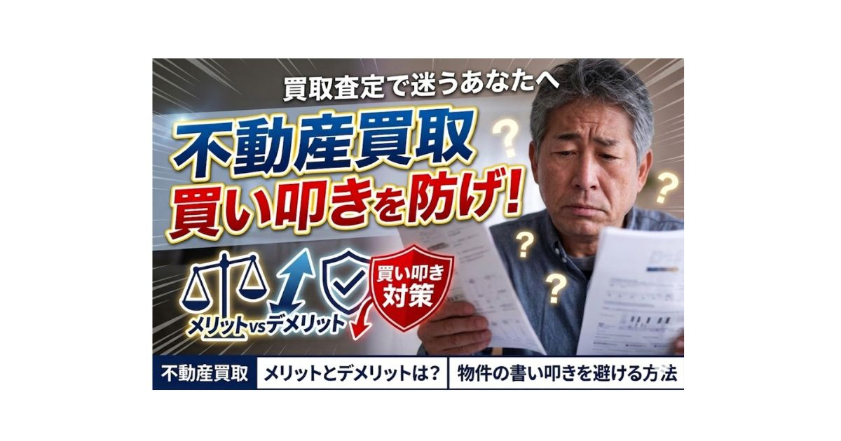 不動産買取メリットとデメリットは？名古屋で書い叩きを避ける方...の画像