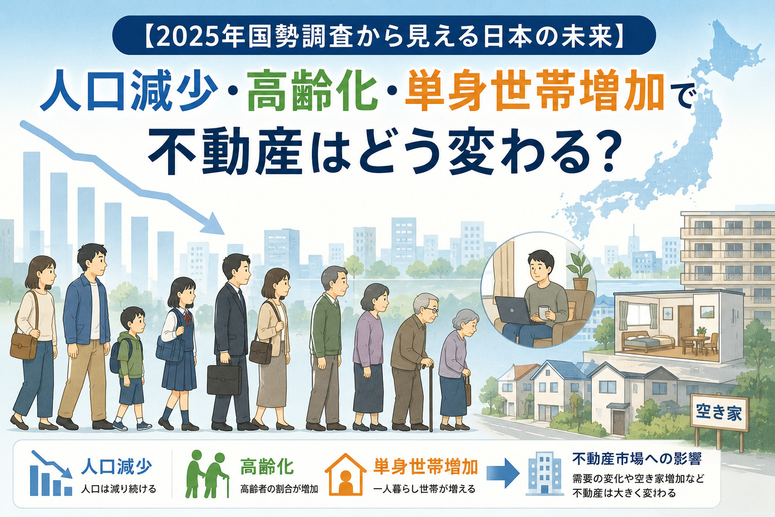 2025年国勢調査から見える日本の未来の画像