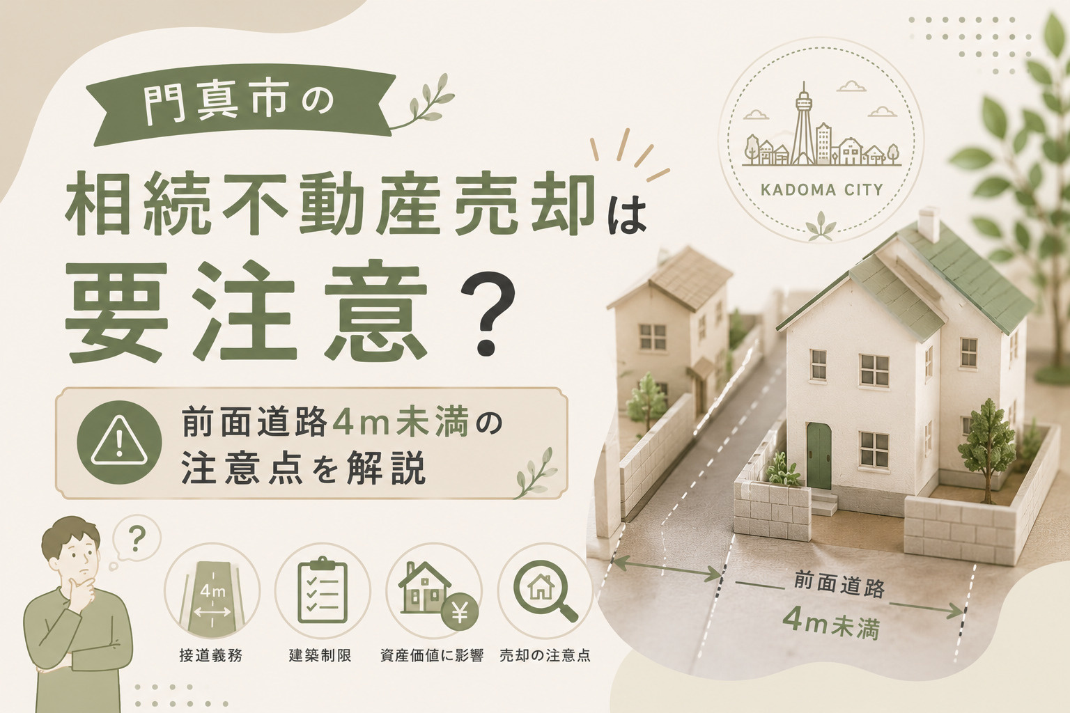 門真市の相続不動産売却は要注意？前面道路4m未満の注意点を解...の画像