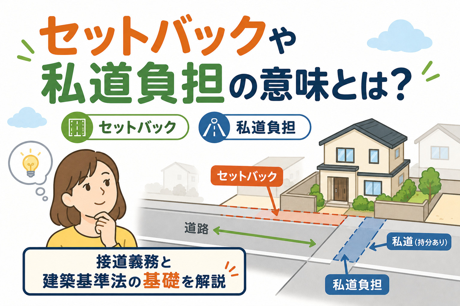 セットバックや私道負担の意味とは？接道義務と建築基準法の基礎...の画像