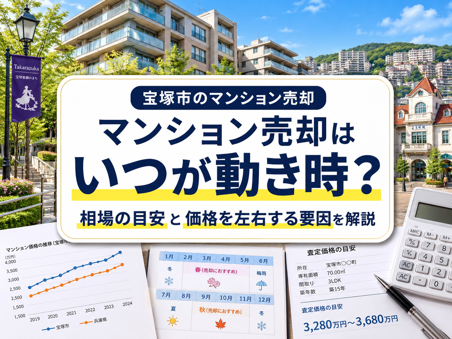 宝塚市のマンション売却はいつが動き時？相場の目安と価格を左右...の画像