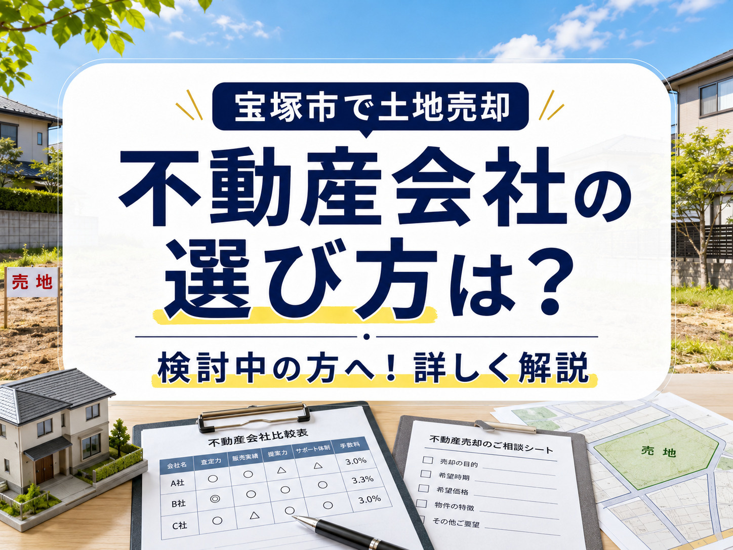 宝塚市で土地売却を検討中の方へ！不動産会社の選び方を詳しく解...の画像