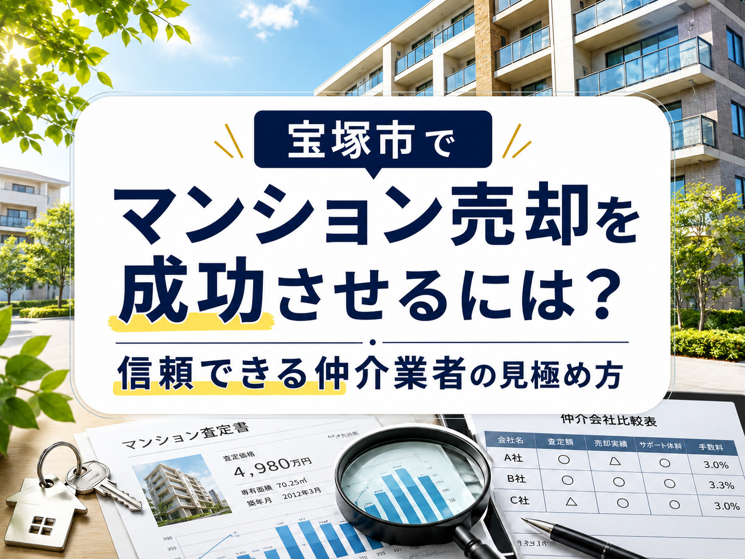 宝塚市でマンション売却を成功させるには？仲介業者の信頼性を見...の画像