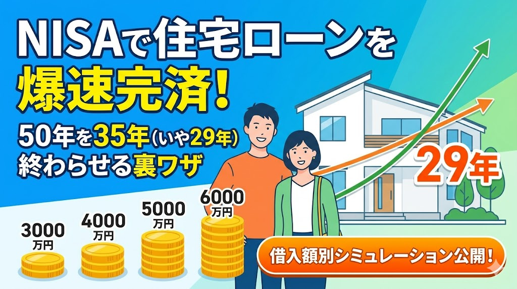 「50年ローン」と「NISA」を組み合わせることで、実質35...の画像