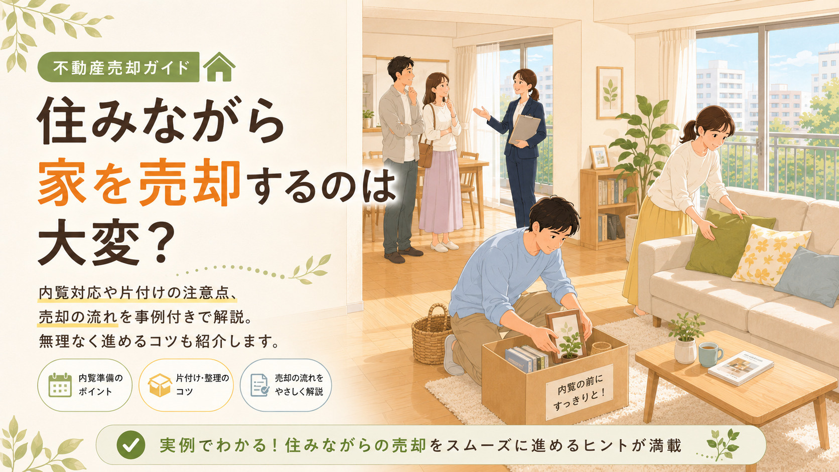 「住みながら売却って大変？実際の流れを事例で紹介」の画像