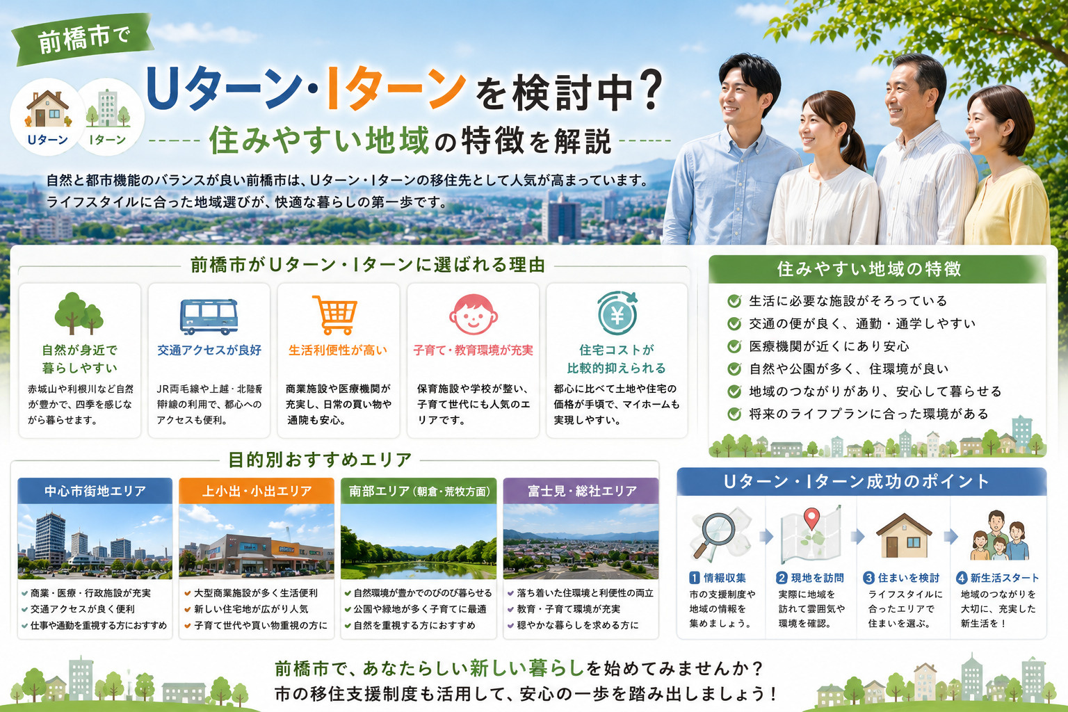 前橋市でUターンIターンを検討中？住みやすい地域の特徴を解説...の画像