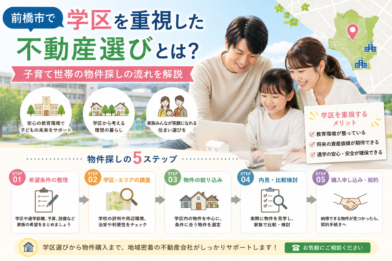 前橋市で学区を重視した不動産選びとは？子育て世帯の物件探しの...の画像