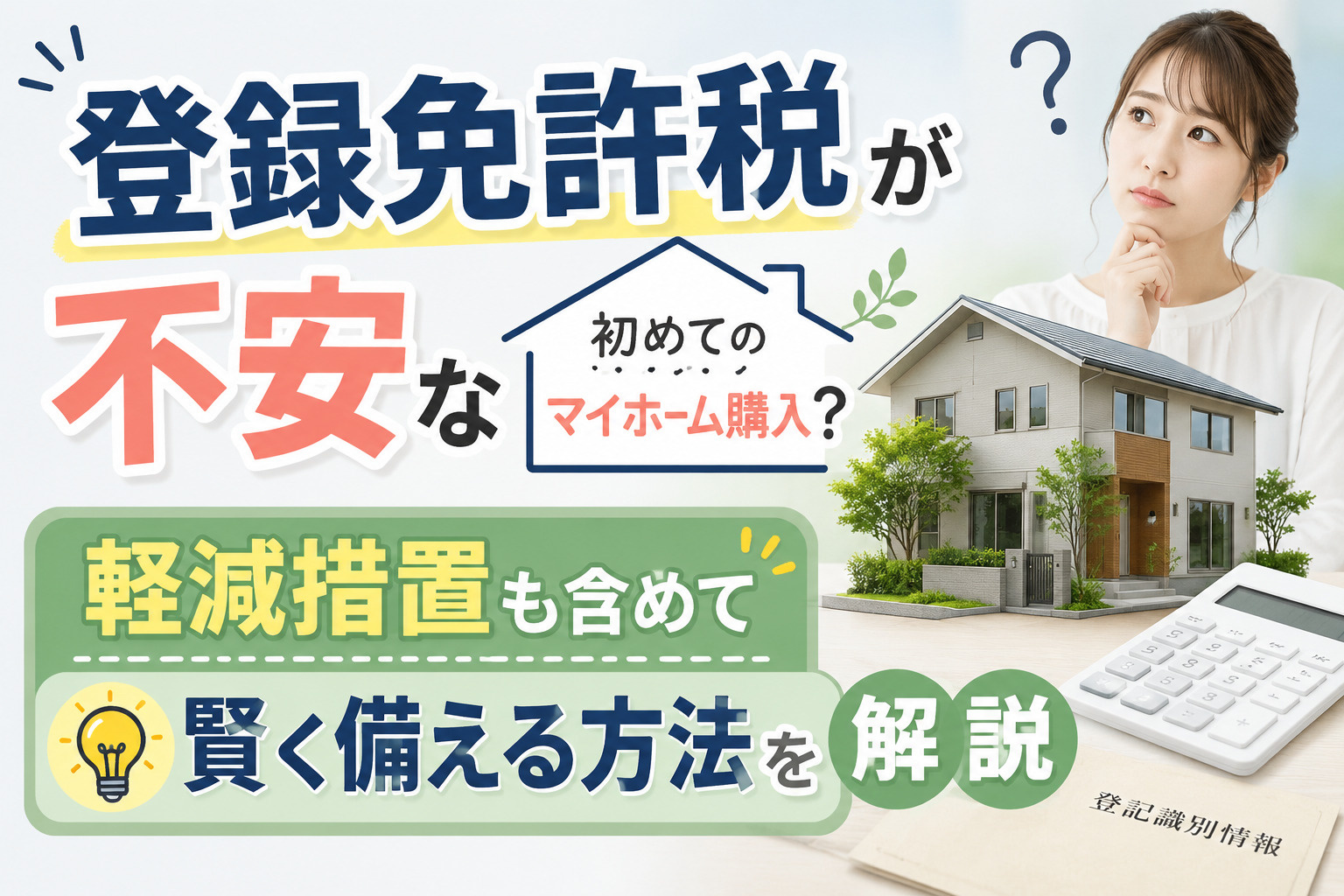 登録免許税が不安な初めてのマイホーム購入？軽減措置も含めて賢...の画像