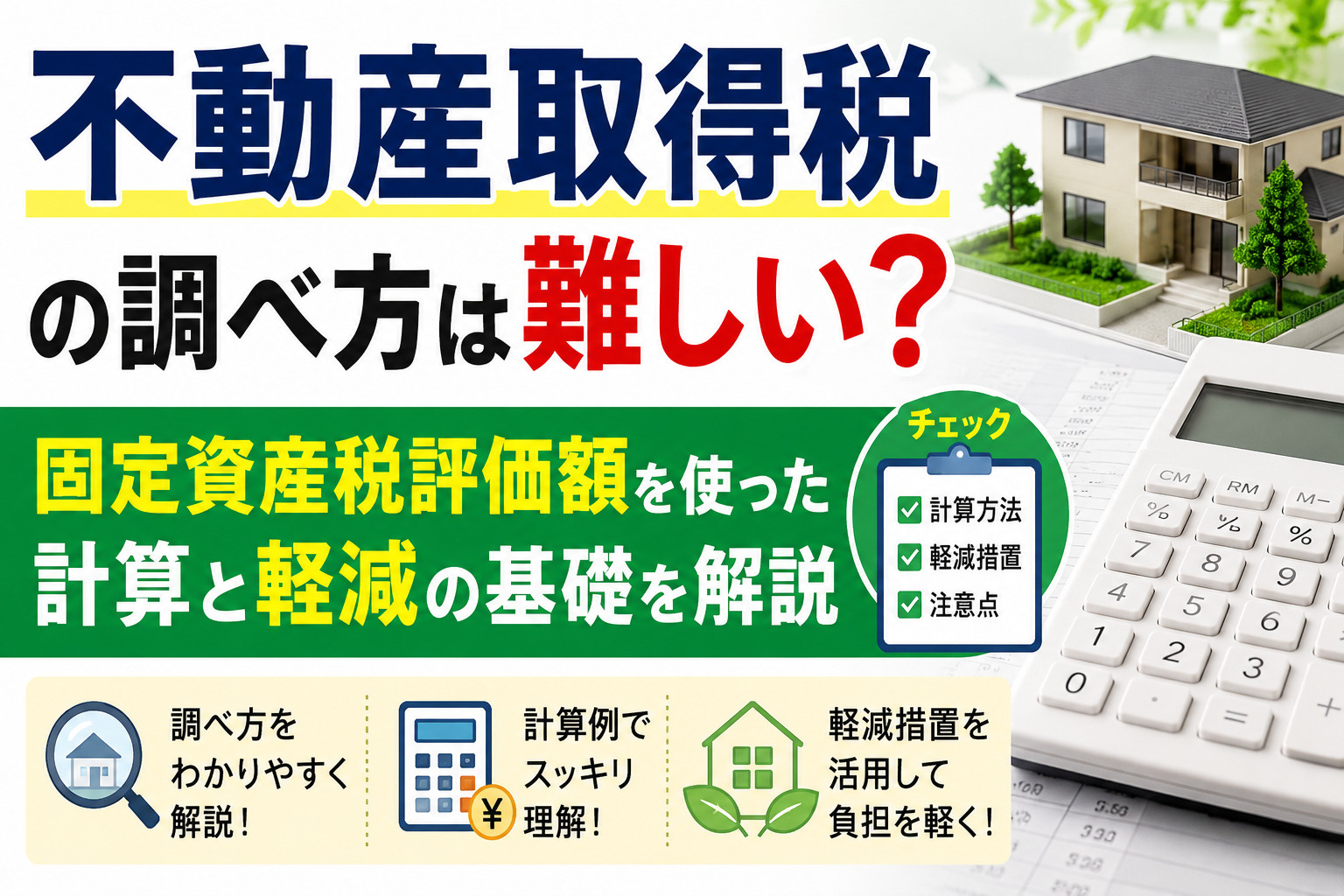 不動産取得税の調べ方は難しい？固定資産税評価額を使った計算と...の画像