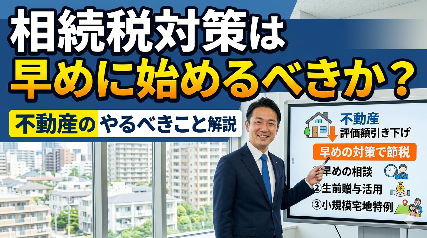 相続税対策は早めに始めるべきか？不動産のやるべきことを解説の画像