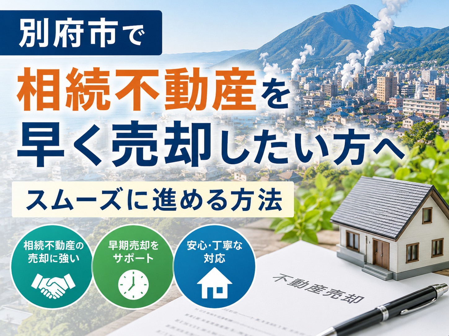 別府市で相続不動産を早く売却したい方へ　スムーズに進める方法...の画像