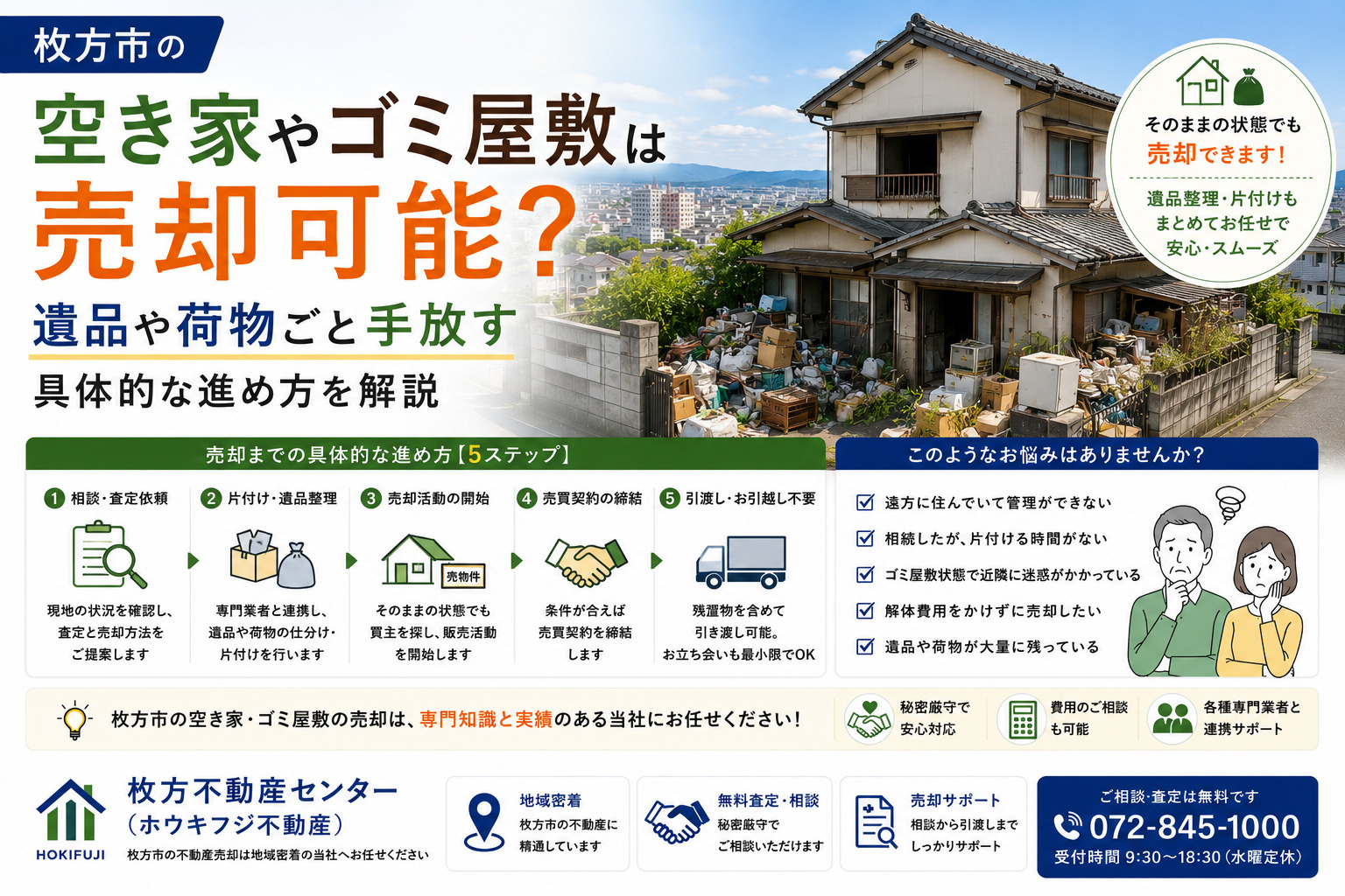 枚方市の空き家やゴミ屋敷は売却可能？遺品や荷物ごと手放す具体...の画像