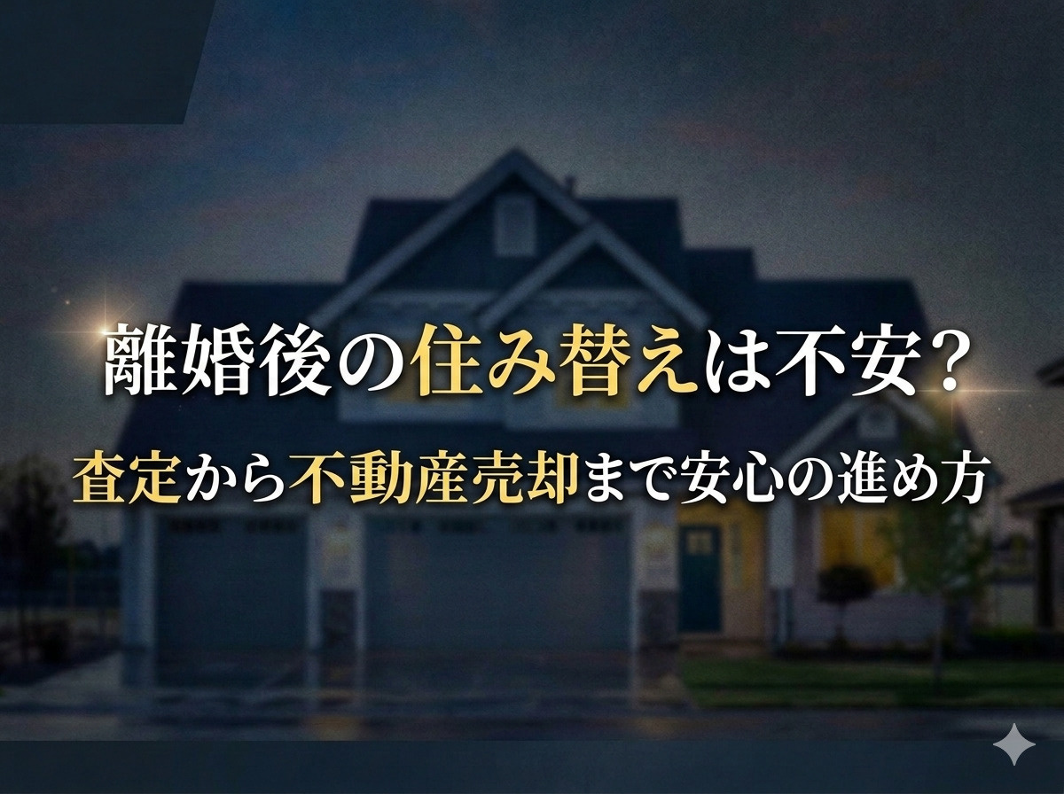 【名古屋市瑞穂区】で離婚後の住み替えは不安？査定から不動産売...の画像