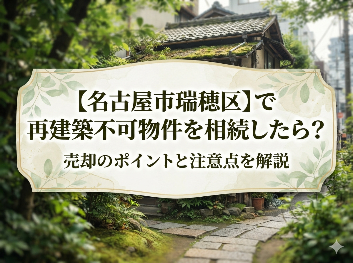 【名古屋市瑞穂区】で再建築不可物件を相続したら？売却のポイン...の画像