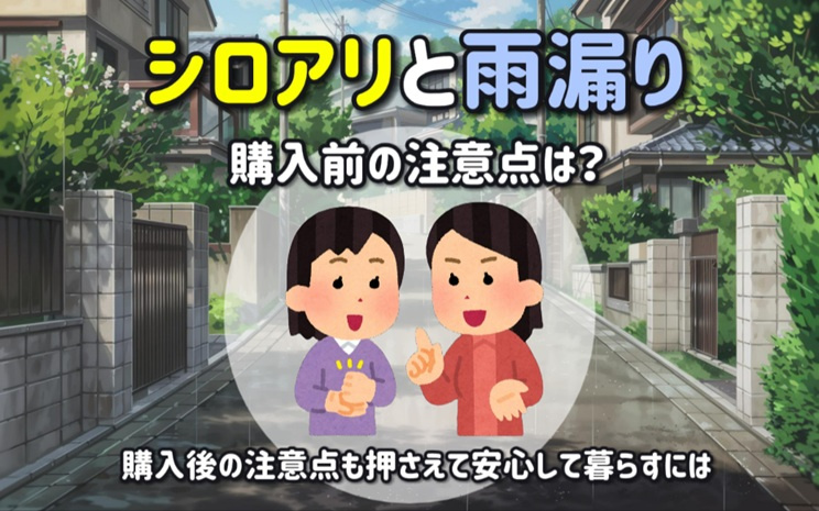 シロアリと雨漏りの購入前の注意点は？購入後の注意点も押さえて...の画像