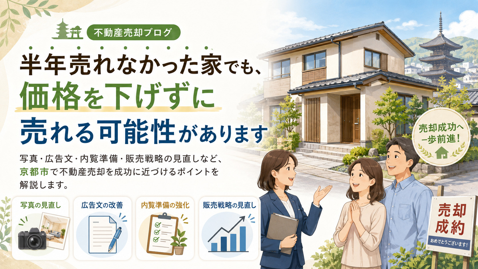 半年売れなかった家が、 価格を下げずに売れた理由の画像