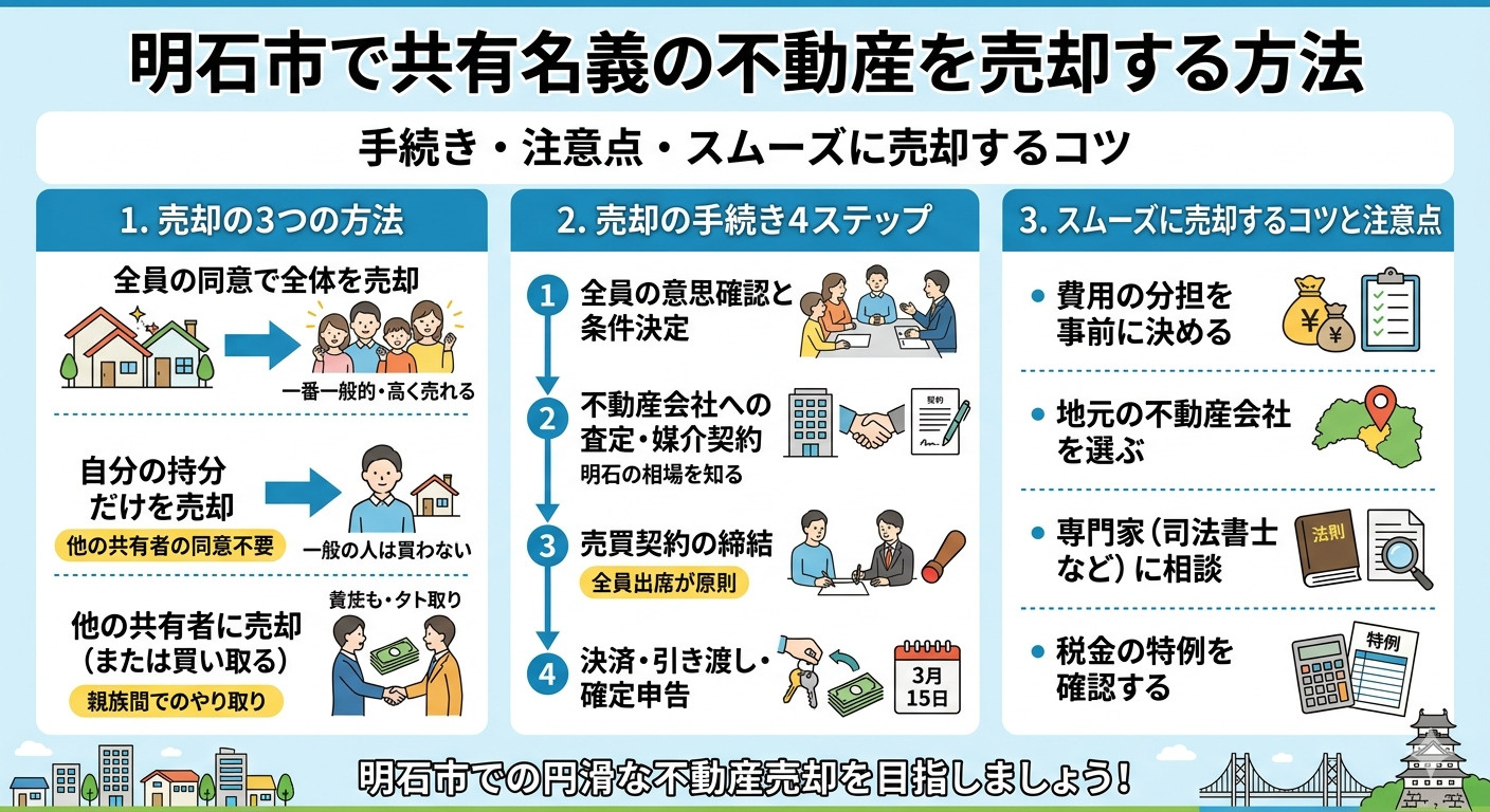 明石市で共有名義の不動産を売却する方法｜手続きや注意点を徹底...の画像
