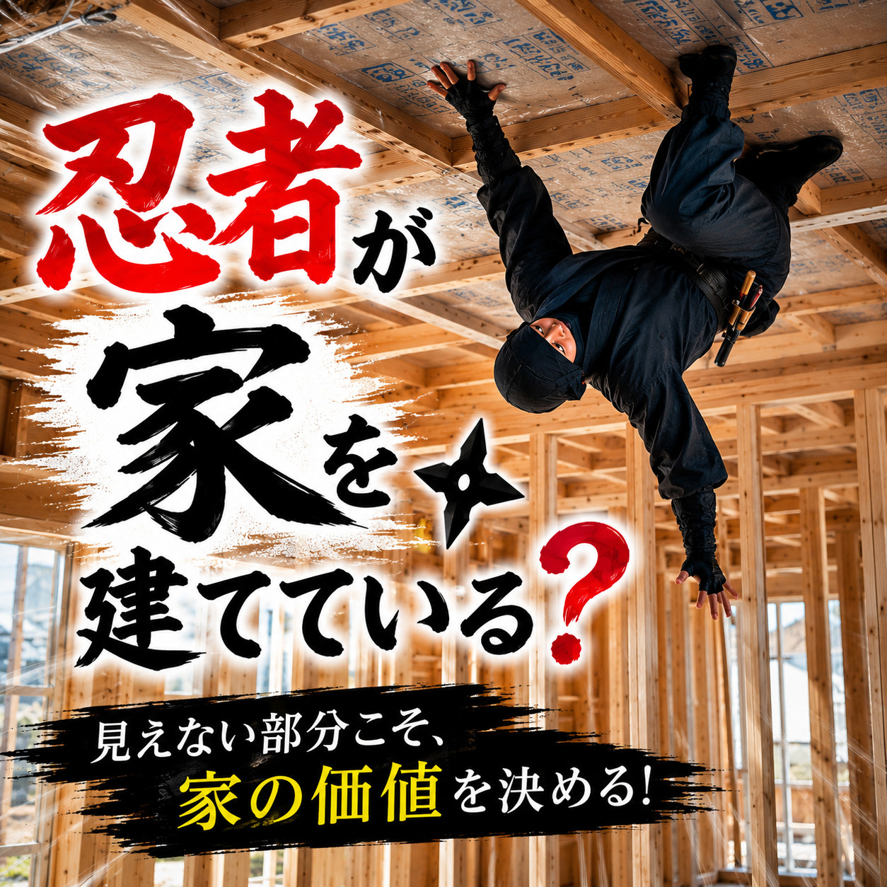 忍者が家を建てている？の画像