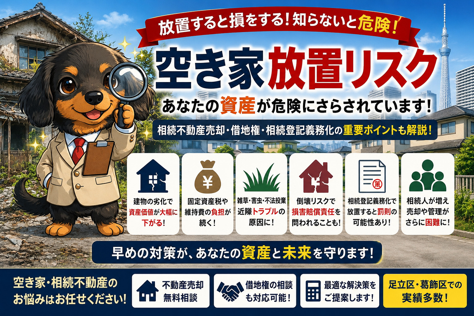 【こんな間違いしてませんか？】空き家放置リスクとは？相続不動...の画像