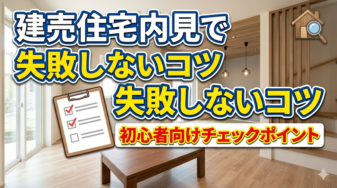 建売住宅の内覧で失敗しないコツは？初心者向けチェックポイント...の画像