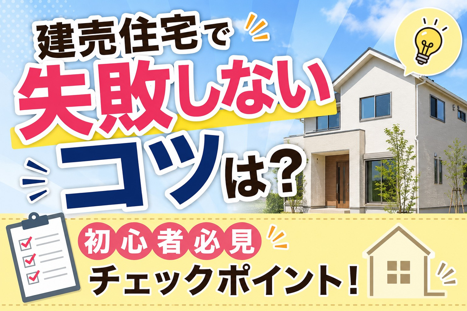 建売住宅の内覧で失敗しないコツは？初心者向けチェックポイント...の画像